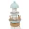 Coastal White Wooden Lighthouse Sculpture, 15" x 6" x 6"